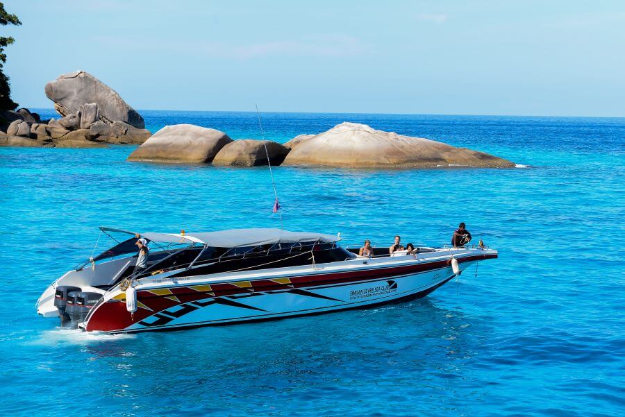 our speedboat Nawanoppa at the Similans